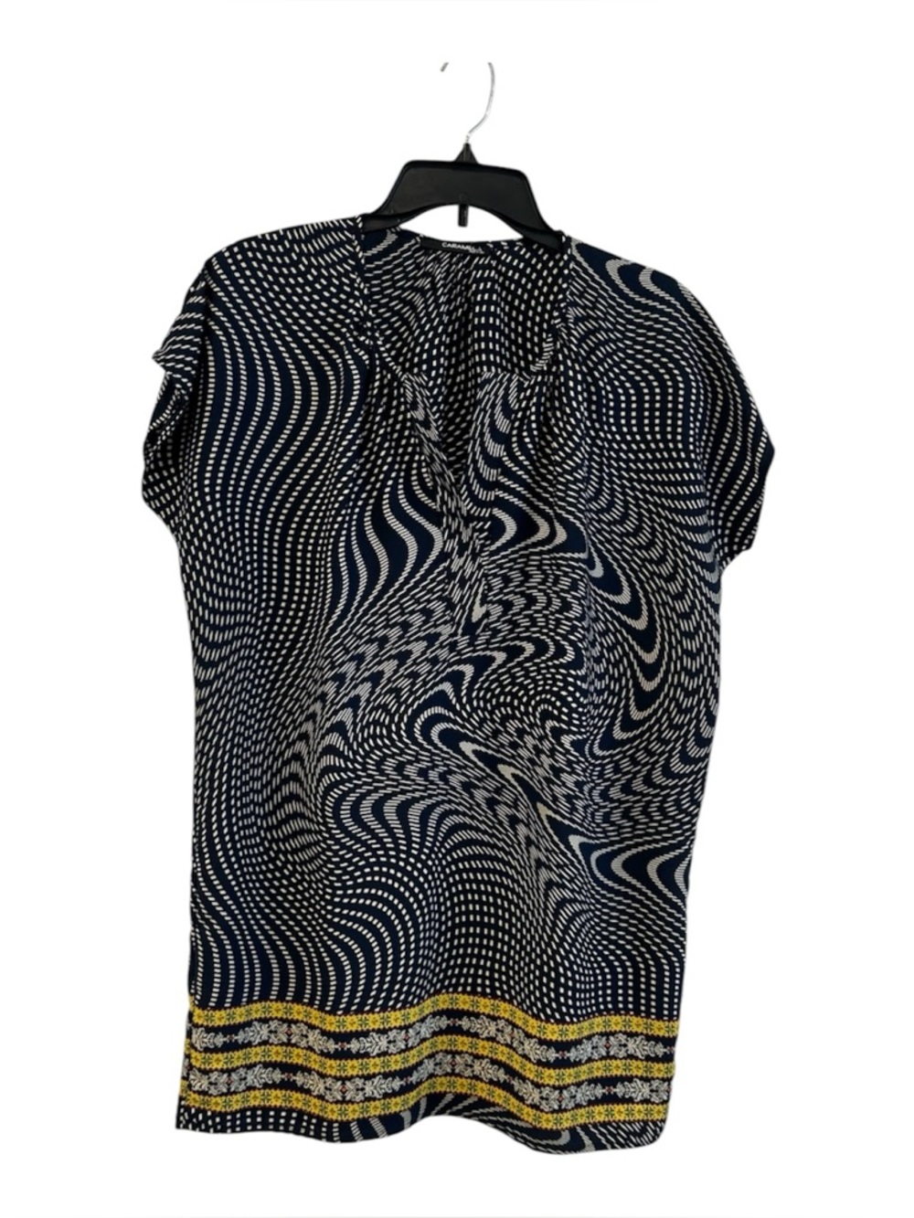 Caramel Navy and White  Patterned Dress or Top